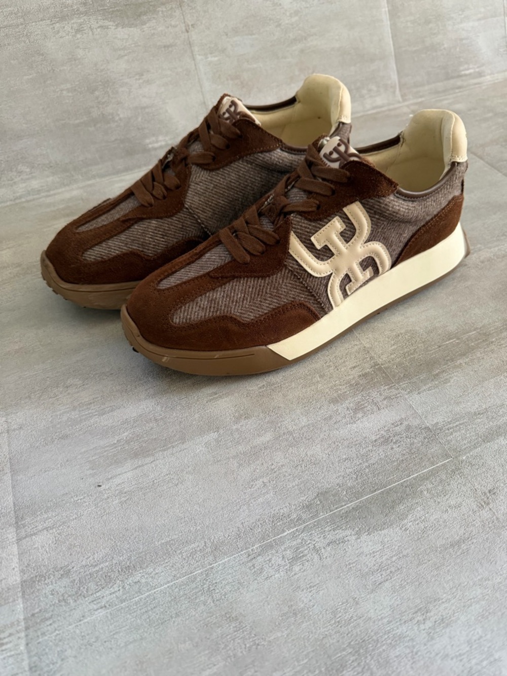 Sam Edelman Tweed Sneakers – Brown/Beige 9.5 - Picture 2 of 8